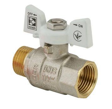 Кран шаровый Koer 1/2" ГШБ (KR.218.W) белый (KR0182) KR0182 фото