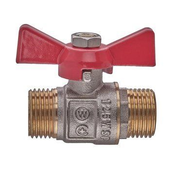 Кран шаровой ШШБ Waterpro WP608-15MMW - 1/2" MMW ручка "бабочка" красная (WP2916) WP2916 фото