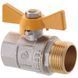Кран кульовий Waterpro WP607-20FMW-Y - 3/4" FMW ГШМ YELLOW, ручка "метелик" жовта (WP2892) WP2892 фото 2