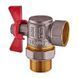 Кран с американкой угловой Waterpro WP400-20FMW-L - 3/4" ручка "бабочка" красная (WP2896) WP2896 фото 2