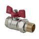 Кран з американкою Nolf classic NFC.921-08-3/4" FM ГШМ, ручка "метелик" червона (NF3151) NF3151 фото 1