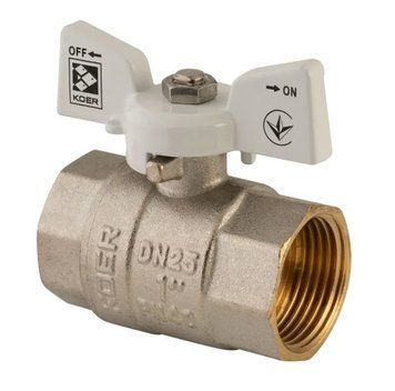 Кран шаровый Koer 1" ГГБ (KR.217.W) белый (KR0180) KR0180 фото