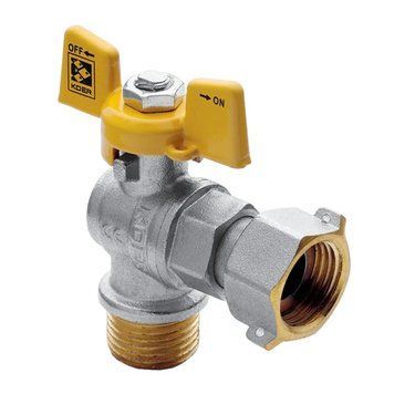Кран с накидной гайкой 1/2" ГШБ газ угловой Koer KR.221.G (KR0168) KR0168 фото