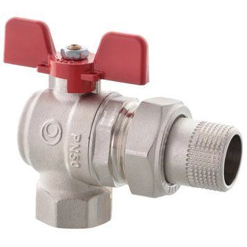 Кран з американкою Roho R106-075 - 3/4" кутовий (RO0090) RO0090 фото