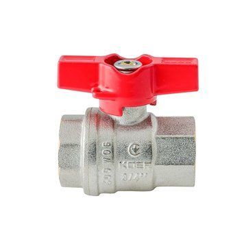 Кран кульовий ГГМ KOER EXTREME KE.217-20 - 3/4" FF ручка "метелик" червона (KR5757) KR5757 фото