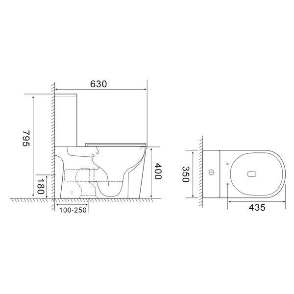 Унітаз-компакт MIXXUS WAVE-0405-R 630х350х795mm система змиву RIMLESS (MI6694) MI6694 фото