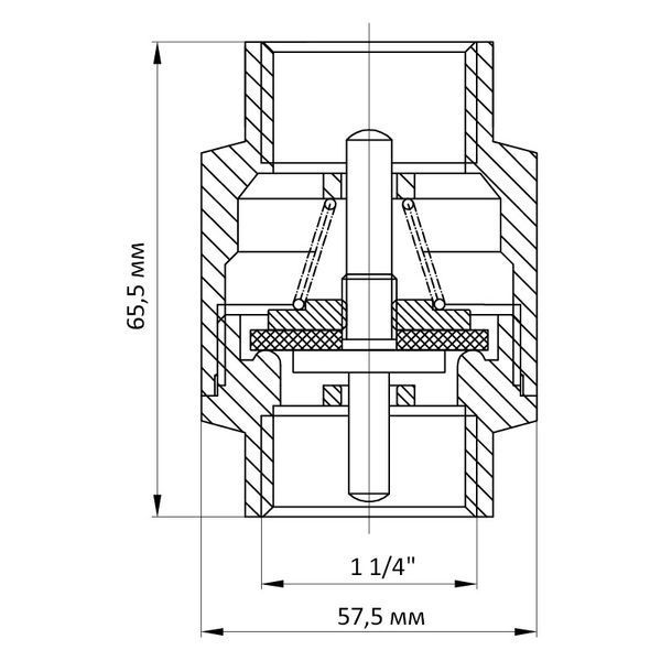 Клапан обратный 1-1/4" (Koer KR.171) (KR0130) KR0130 фото