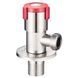 Кран для подключения сантехприборов Zerix VAL-07-1/2x1/2 из нерж.стали SUS304 (красный) (ZX5100) ZX5100 фото 1