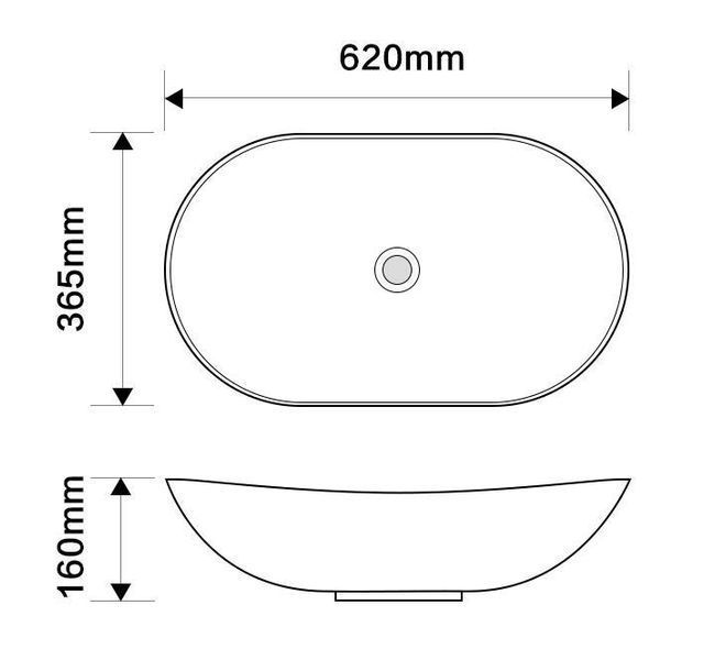 Раковина накладная MIXXUS PREMIUM WAVE-0106 MARBLE 620х360х160mm (MP6560) MP6560 фото
