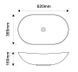 Раковина накладная MIXXUS PREMIUM WAVE-0106 MARBLE 620х360х160mm (MP6560) MP6560 фото 4