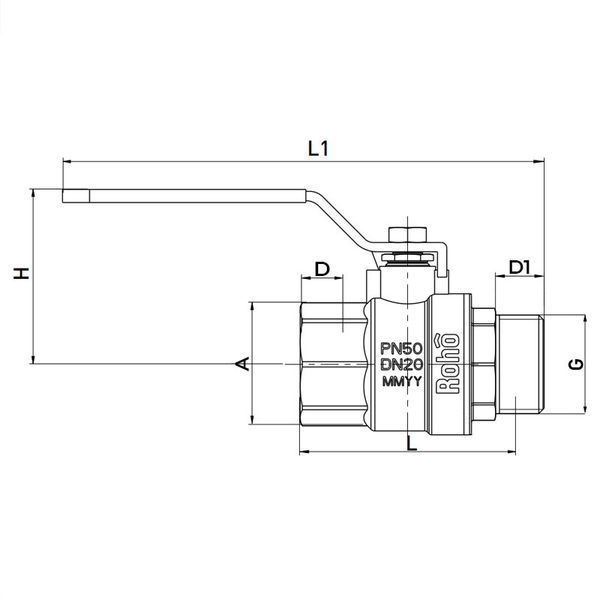Кран шаровой Roho R201-125B - 1 1/4" (RO0098) RO0098 фото