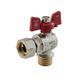 Кран кульовий Nolf classic NFC.841-06-1/2"FM ГШМ з накидною гайкою кутовий, ручка "метелик" червона (NF3158) NF3158 фото 3