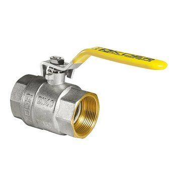 Кран шаровой KOER KR.214.G - 1 1/2" FF ГГВ YELLOW, ручка "рычаг" желтая (KR0136) KR0136 фото