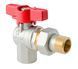 Кран з американкою кутовий KOER EXTREME KE.228-20 - 3/4" ручка "метелик" червона (KR5764) KR5764 фото 1