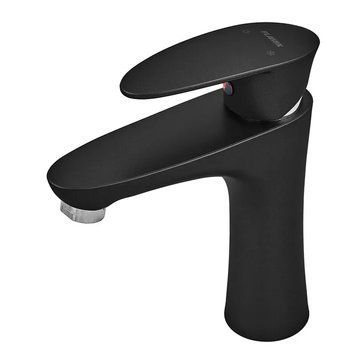 Змішувач для умивальника PLAMIX CEZAR-001 SET MATTE BLACK (з підведенням) (Колір матовий чорний) (PM0662) PM0662 фото