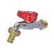 Кран садовый Roho R363-050 -1/2", ручка "бабочка" красная (RO0240) RO0240 фото 1