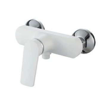 Змішувач для душа PLAMIX LUCAS-003 SET WHITE (з шлангом, лійкою та кронштейном) (Колір білий) (PM0711) PM0711 фото