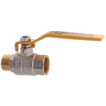 Кран шаровой KOER KR.215.G - 1/2" FM ГШВ YELLOW, ручка "рычаг" желтая (KR0116) KR0116 фото