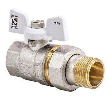 Кран з американкою 3/4" (Koer KR.227.W) білий (KR0097) KR0097 фото