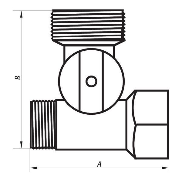 Кран для підключення сантехприборів 1/2Mx3/4Mx1/2F (NF.1110) Nolf (NF2971) NF2971 фото
