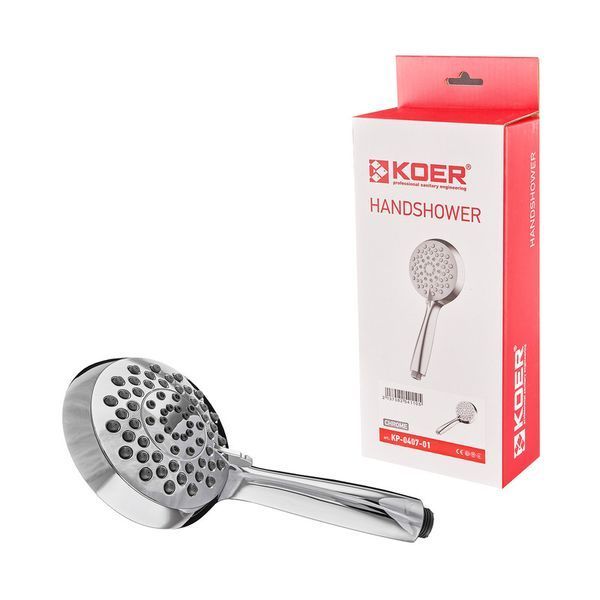 Лійка для душу KOER KP-0407-01, 5 функцій (Колір хром) (KR5411) KR5411 фото