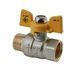 Кран кульовий Nolf classic NFC.722-06-1/2" FM ГШМ YELLOW, ручка "метелик" жовта (NF3129) NF3129 фото 1