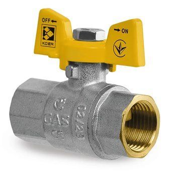 Кран кульовий Koer KG.207 - 1/2" FF ГГМ (газ) (KR4958) KR4958 фото
