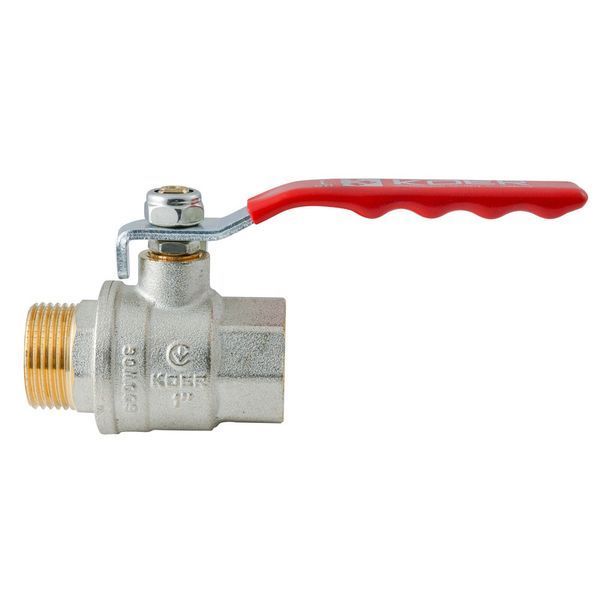 Кран шаровой ГШВ KOER EXTREME KE.215-25 - 1" FM ручка "рычаг" красная (KR5752) KR5752 фото
