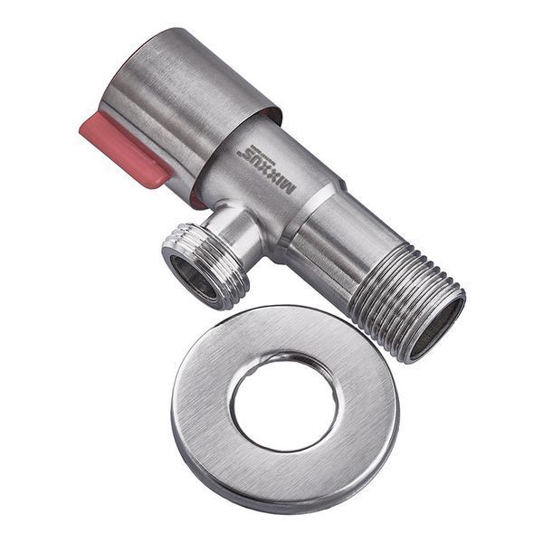 Кран для підключення сантехприладів MIXXUS VAL-02-1/2x1/2 з нерж. сталі SUS304 (Колір червоний) (MI6118) MI6118 фото