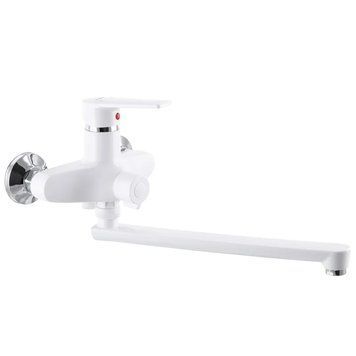 Смеситель для ванны PLAMIX OSCAR-006 EURO WHITE (без шланга и лейки) (Цвет белый) (PM0599) PM0599 фото