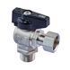 Кран шаровый угловой Н/Г Roho R116-050B -1/2"х1/2" ВЗ, ручка "бабочка" черная (RO0236) RO0236 фото 1