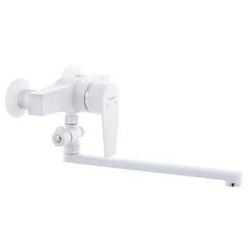 Смеситель для ванны PLAMIX OSCAR-006 WHITE (без шланга и лейки) (Цвет белый) (PM0559) PM0559 фото