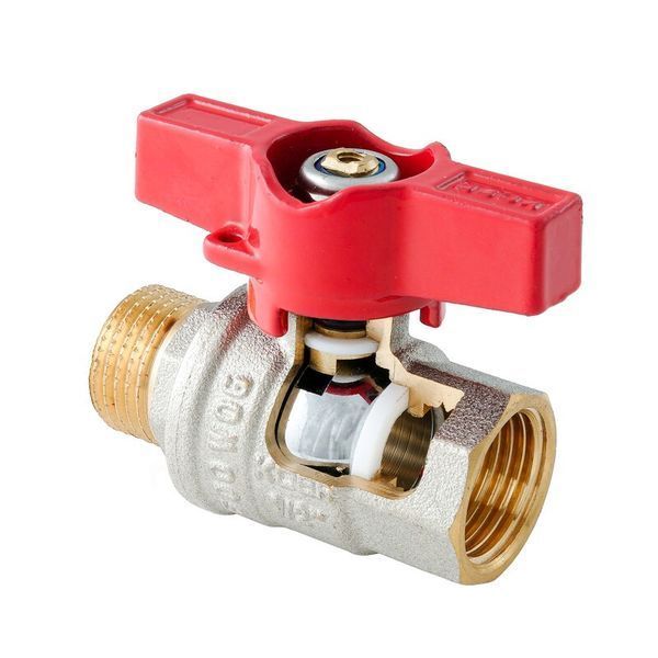 Кран шаровой ГШМ KOER EXTREME KE.218-15 - 1/2" FM ручка "бабочка" красная (KR5759) KR5759 фото