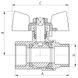 Кран шаровый FERRO PL 1/2" ГГБ газ art. 602 (латунный шар) (FE0559) FE0559 фото 3