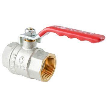 Кран кульовий ГГВ KOER EXTREME KE.214-25 - 1" FF ручка "важіль" червона (KR5746) KR5746 фото