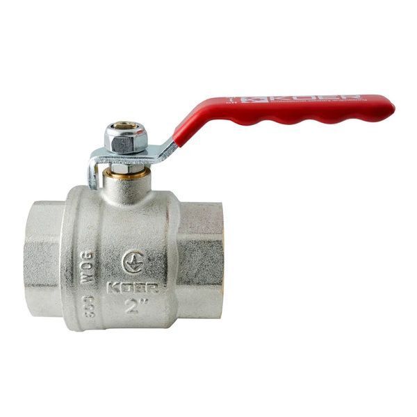 Кран шаровой ГГВ KOER EXTREME KE.214-50 - 2" FF ручка "рычаг" красная (KR5749) KR5749 фото