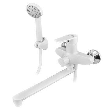 Смеситель для ванны PLAMIX OSCAR-006 EURO SET WHITE (со шлангом, лейкой и кронштейном) (Цвет белый) (MX1895) MX1895 фото