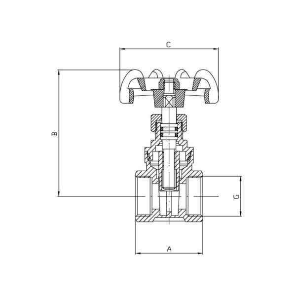 Засувка клинова Koer KR.280 - 2" (KR2910) KR2910 фото