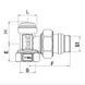 Кран радиаторный Roho R5251-050 - 1/2" угловой (антипротечка) (RO1016) RO1016 фото 3