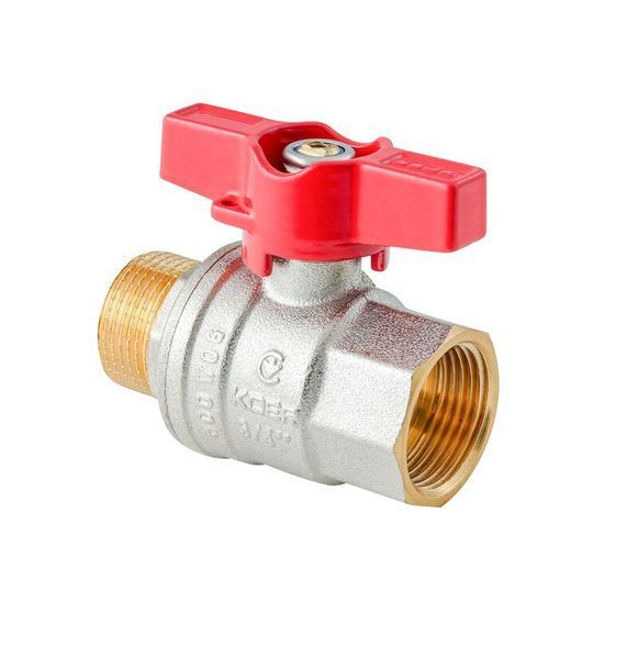 Кран шаровой ГШМ KOER EXTREME KE.218-20 - 3/4" FM ручка "бабочка" красная (KR5760) KR5760 фото