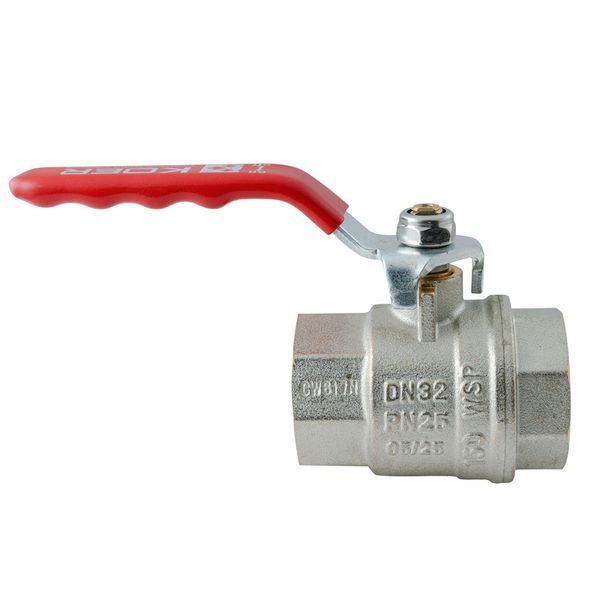 Кран шаровый ГГВ KOER EXTREME KE.214-32 - 1 1/4" FF ручка "рычаг" красная (KR5747) KR5747 фото