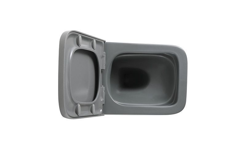 Унітаз підвісний MIXXUS PREMIUM QUADRO-0305-R GRAY 510x350x345mm система змиву RIMLESS (MP6656) MP6656 фото